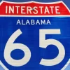 Highway sign for I-65 in Alabama