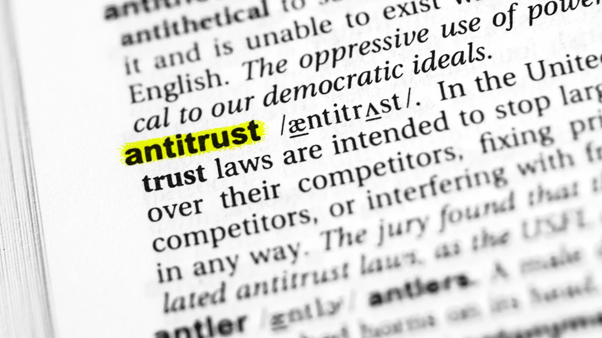 antitrust laws dictionary definition
