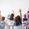 Education schools raised hands