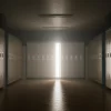 Illuminated Open Locker in Locker Room