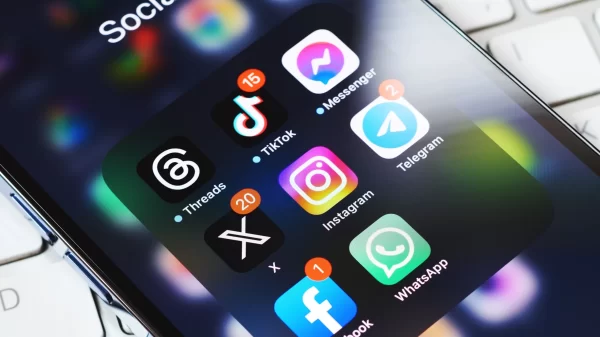 social media apps on a phone