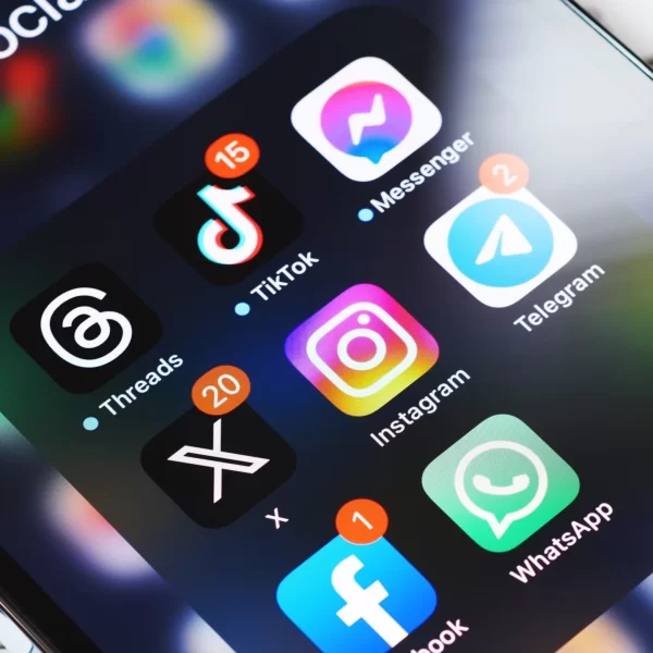 social media apps on a phone